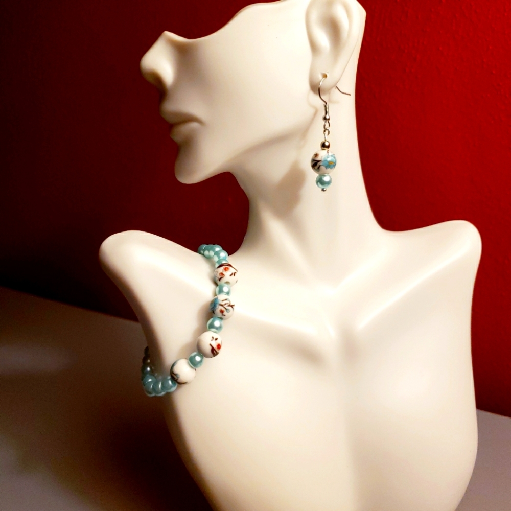 Bracelet and Earring set (handmade)